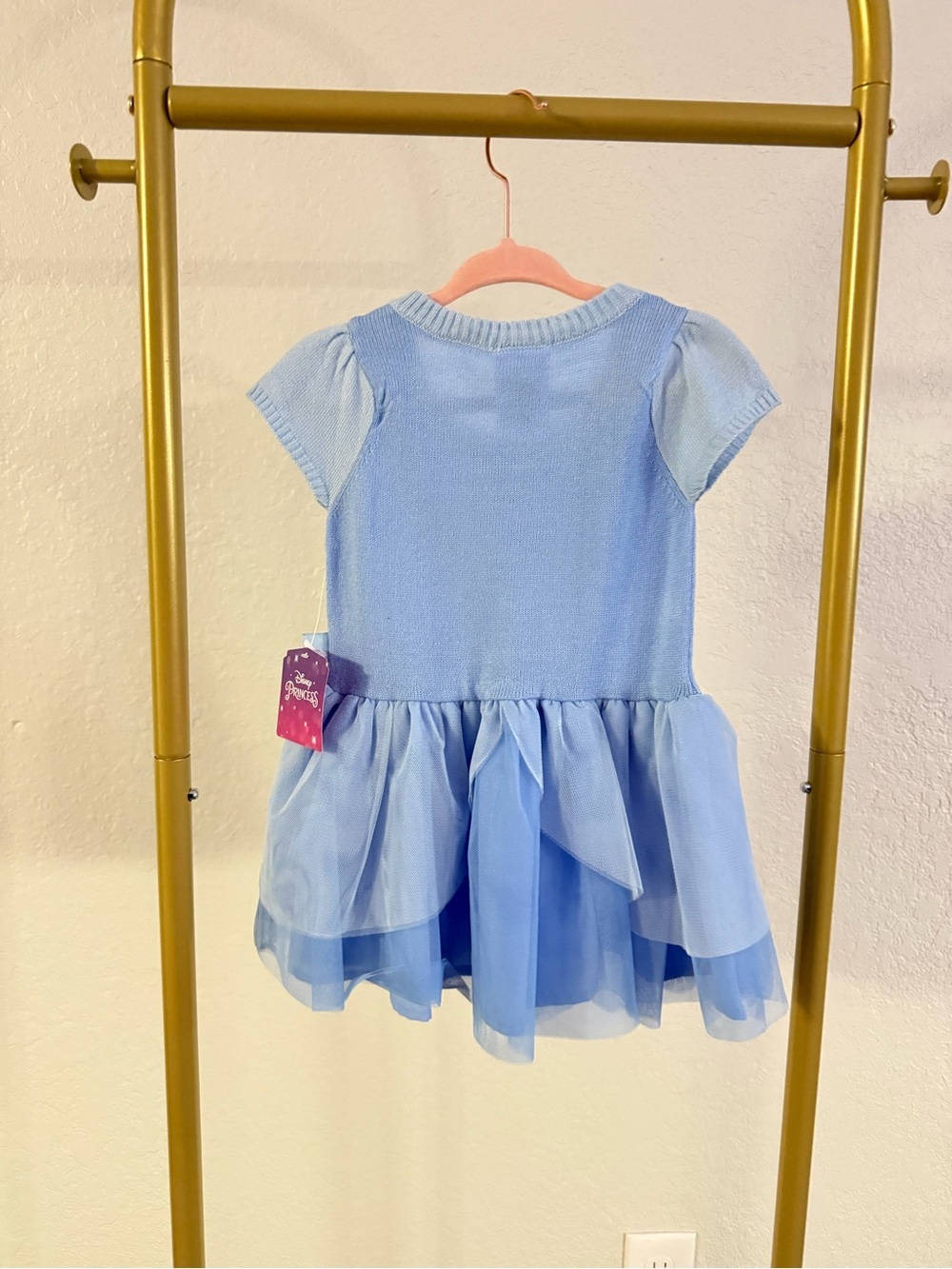 Disney Princess Girls Dress Blue Silver Tulle Size 18M NWT - Picture 2 of 4